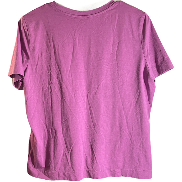 Zara Purple Basic Tee Short Sleeve Crew Neck Basic T Shirt Women's Size Medium - Picture 3 of 5